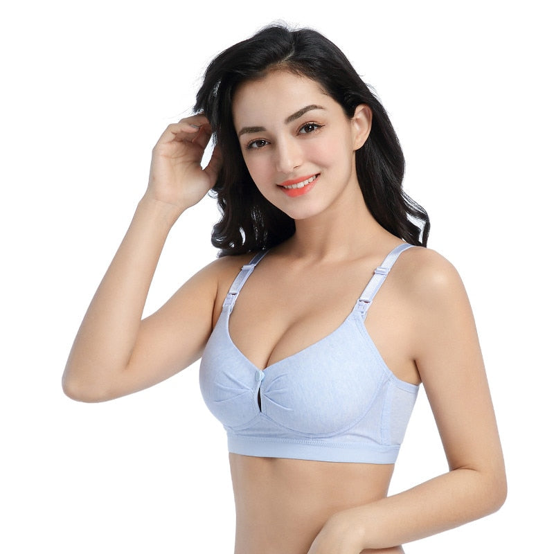 Maternity Nursing Bra – Soft Breastfeeding Bra with Clip Release