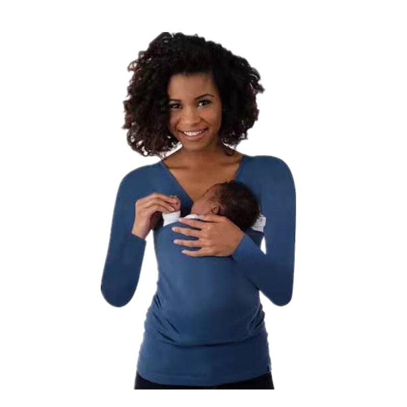 Kangaroo Carrier T-Shirt for Parents – Long Sleeve Baby Pocket Top