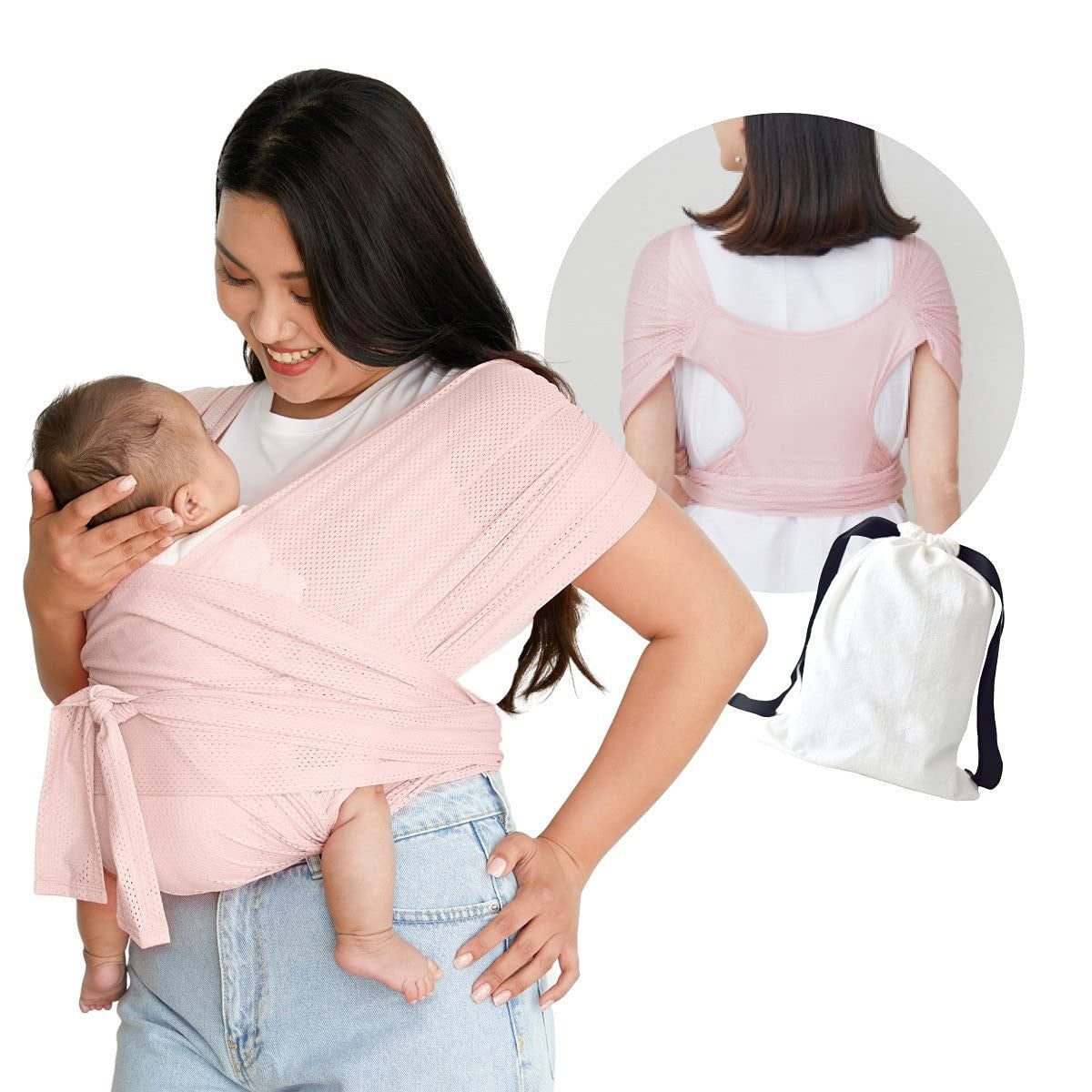 Front-Facing Summer Baby Wrap Carrier – Newborns & Infants