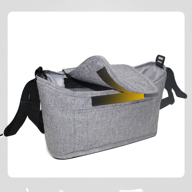 Stroller Organiser Bag – Cup Holder & Buggy Pram Accessory Bag