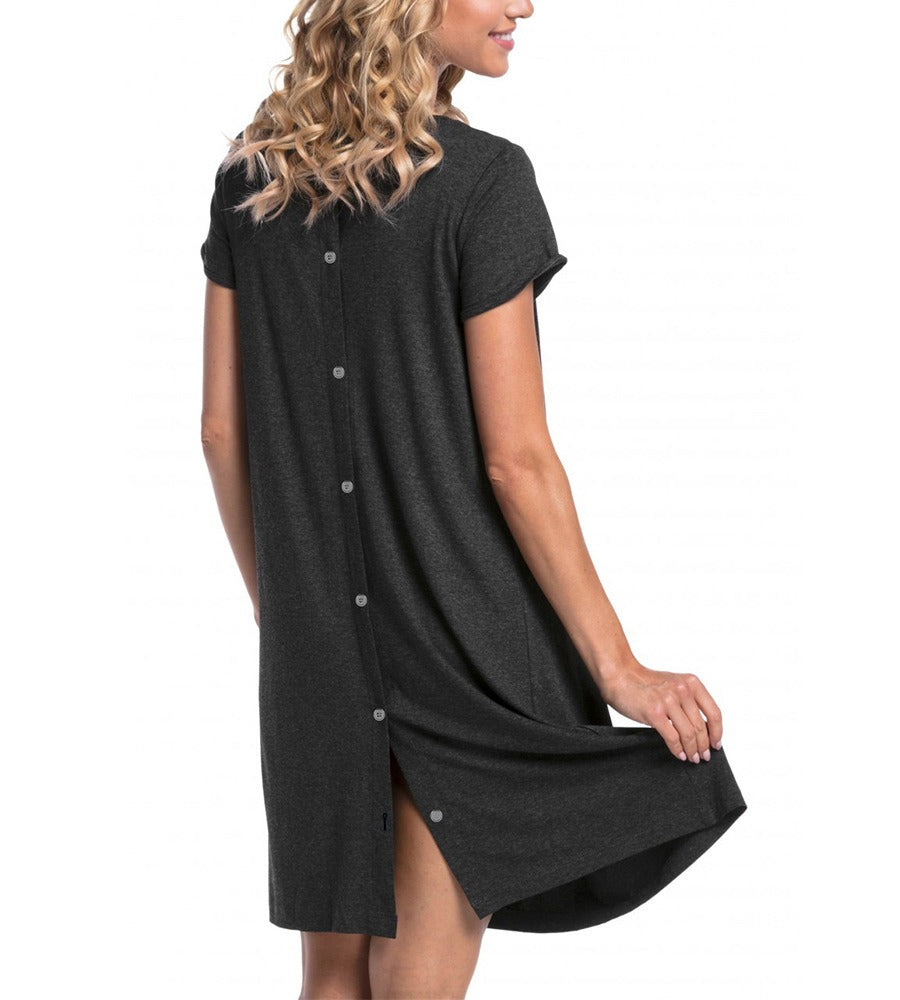 Maternity Hospital Gown – Short Sleeve Nursing Labour Dress