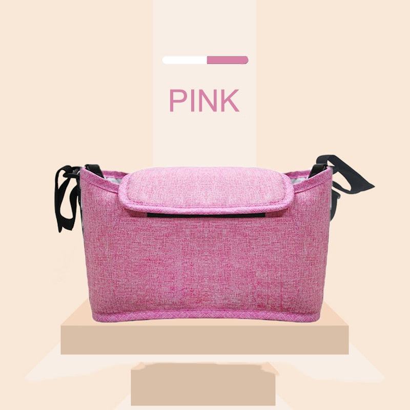 Stroller Organiser Bag – Cup Holder & Buggy Pram Accessory Bag