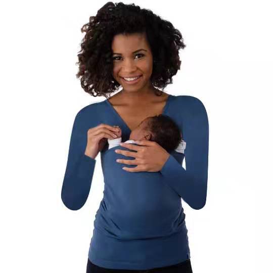 Kangaroo Carrier T-Shirt for Parents – Long Sleeve Baby Pocket Top