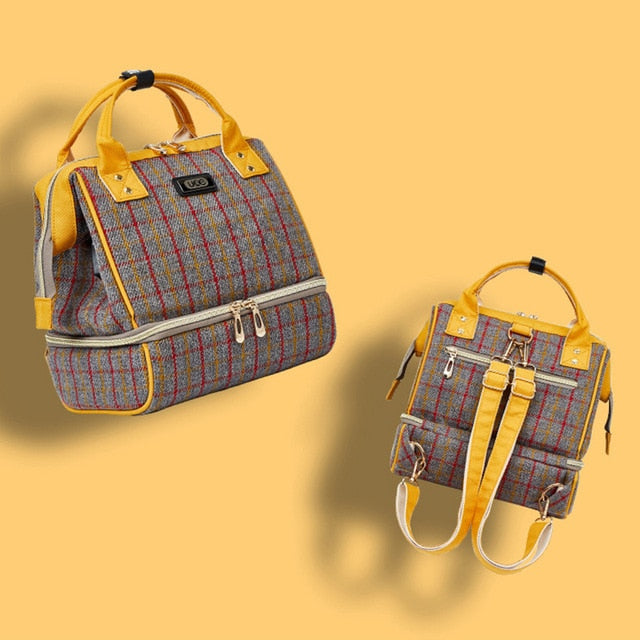 Insulated Fashion Diaper Backpack – Large Capacity Maternity Travel Bag
