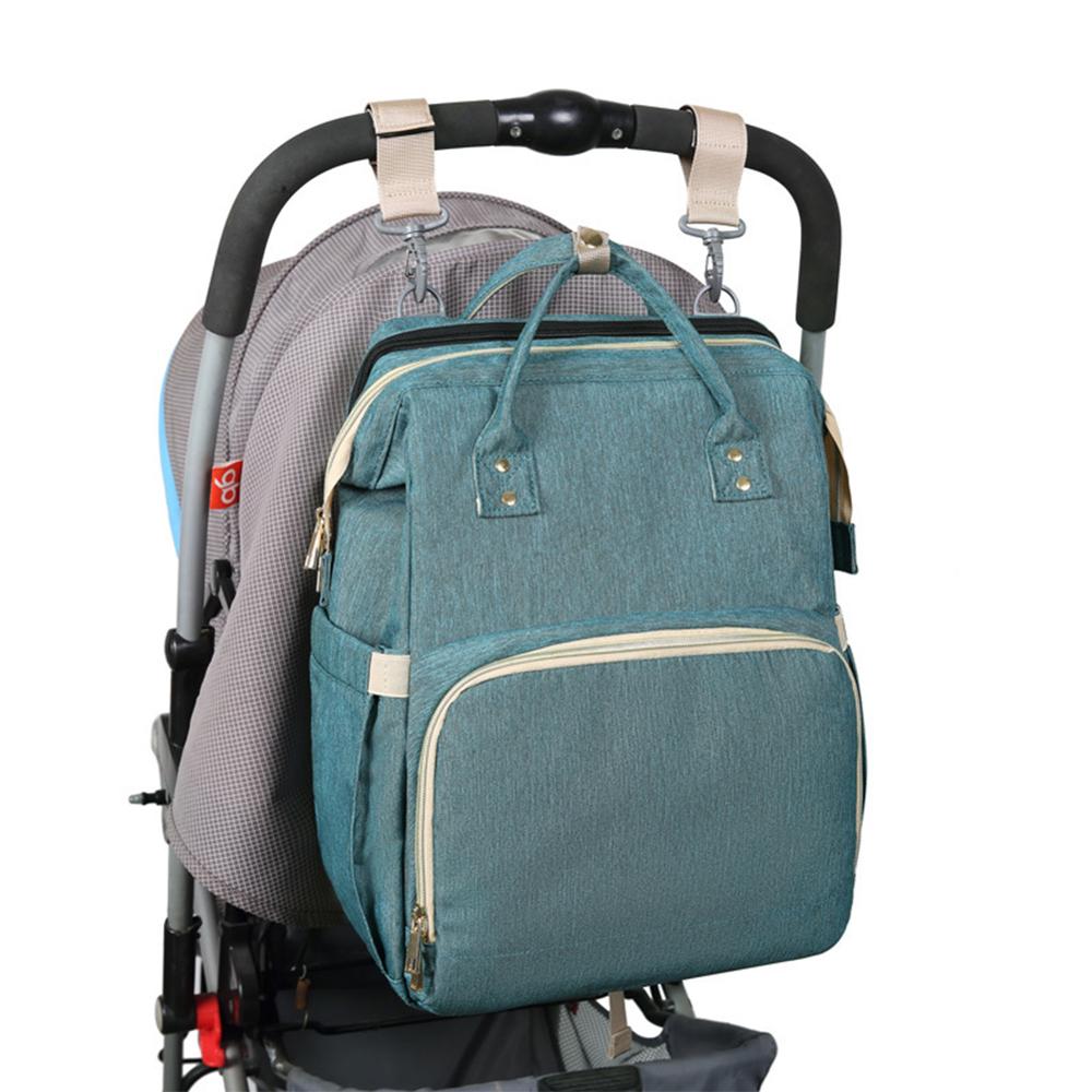 Convertible Diaper Bag Backpack with Foldout Baby Bed