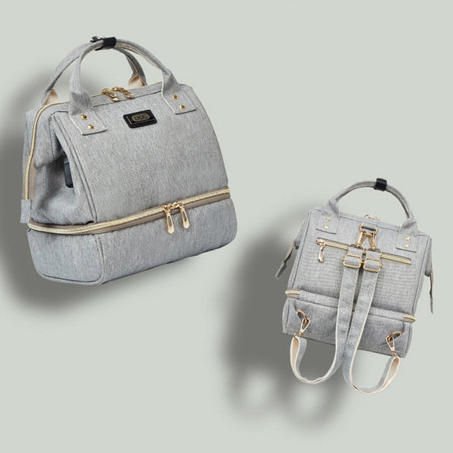 Insulated Fashion Diaper Backpack – Large Capacity Maternity Travel Bag