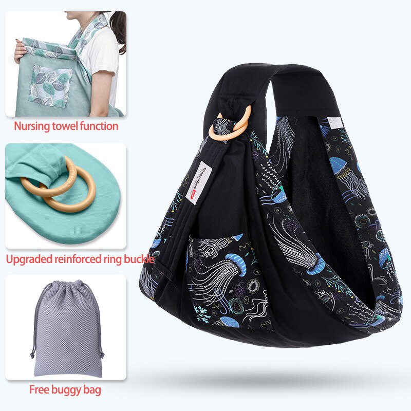 Mesh Newborn Kangaroo Carrier with Nursing Cover – Dual Purpose