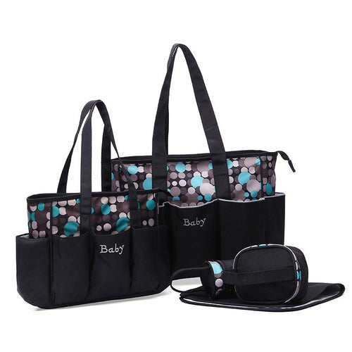5-Piece Diaper Bag Set – Tote with Organiser Pouches for Moms