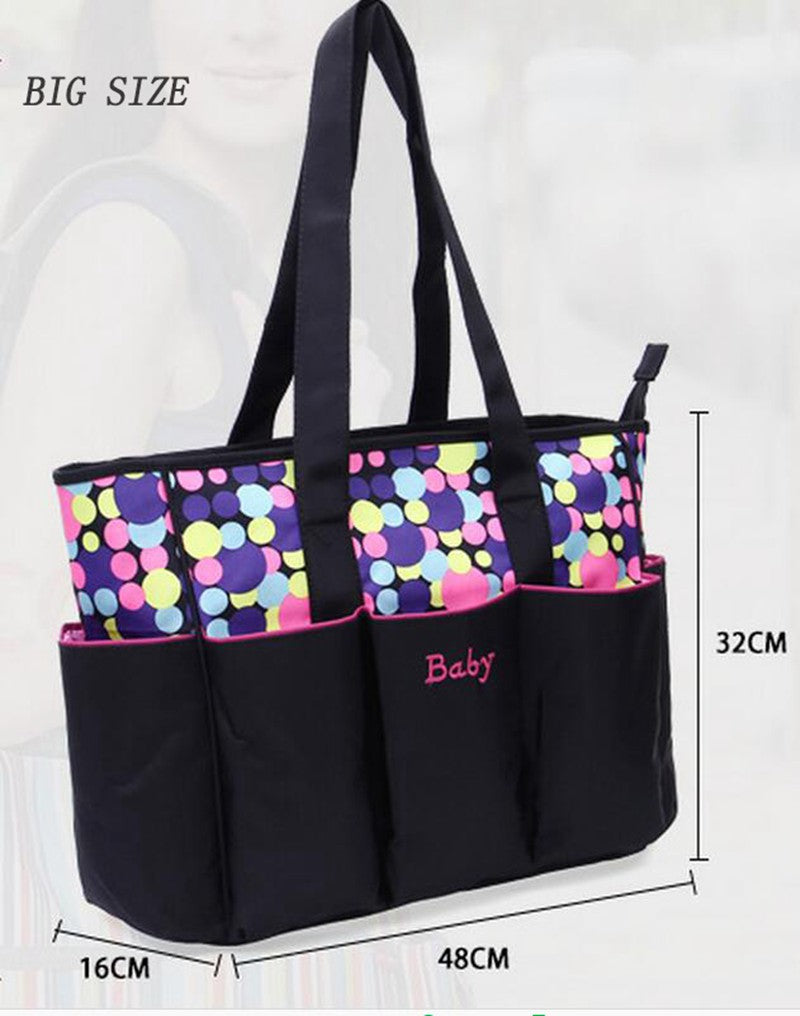 5-Piece Diaper Bag Set – Tote with Organiser Pouches for Moms