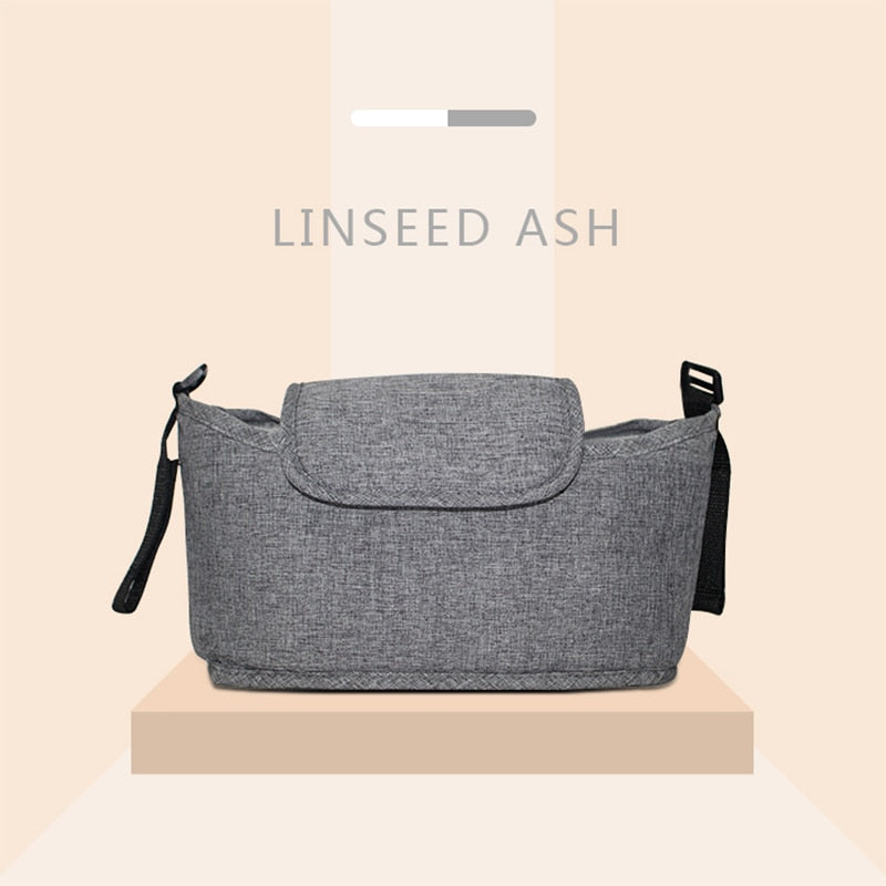 Stroller Organiser Bag – Cup Holder & Buggy Pram Accessory Bag
