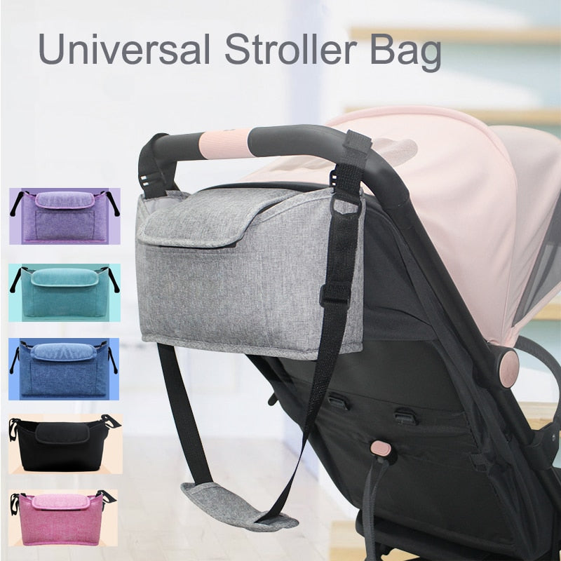 Stroller Organiser Bag – Cup Holder & Buggy Pram Accessory Bag