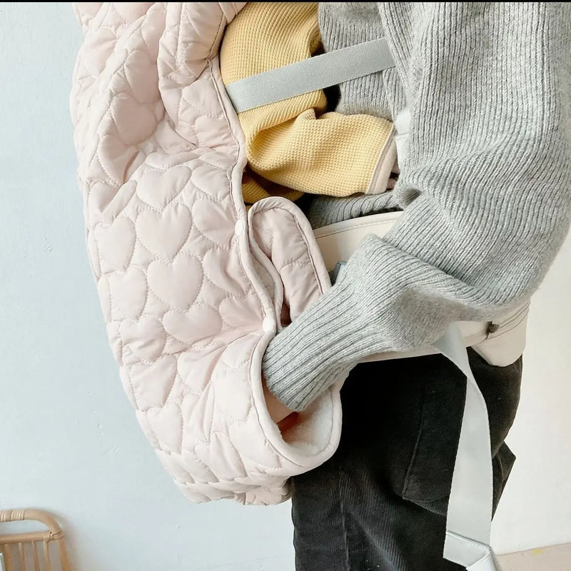Fleece Stroller Blanket with Footmuff – Windproof Winter Baby Wrap