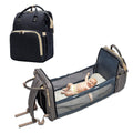 Convertible Diaper Bag Backpack with Foldout Baby Bed