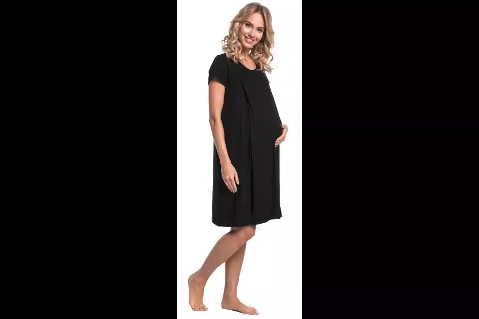 Maternity Hospital Gown – Short Sleeve Nursing Labour Dress