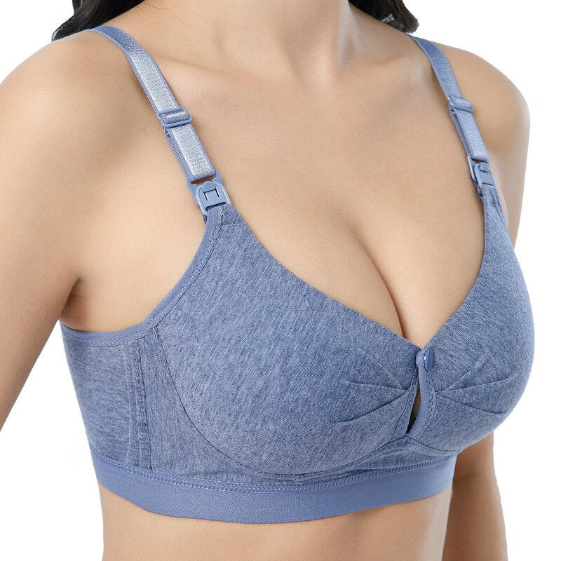 Maternity Nursing Bra – Soft Breastfeeding Bra with Clip Release