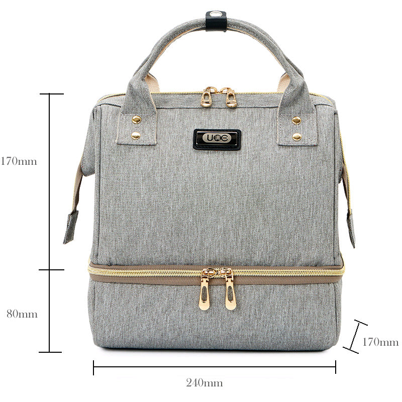 Insulated Fashion Diaper Backpack – Large Capacity Maternity Travel Bag