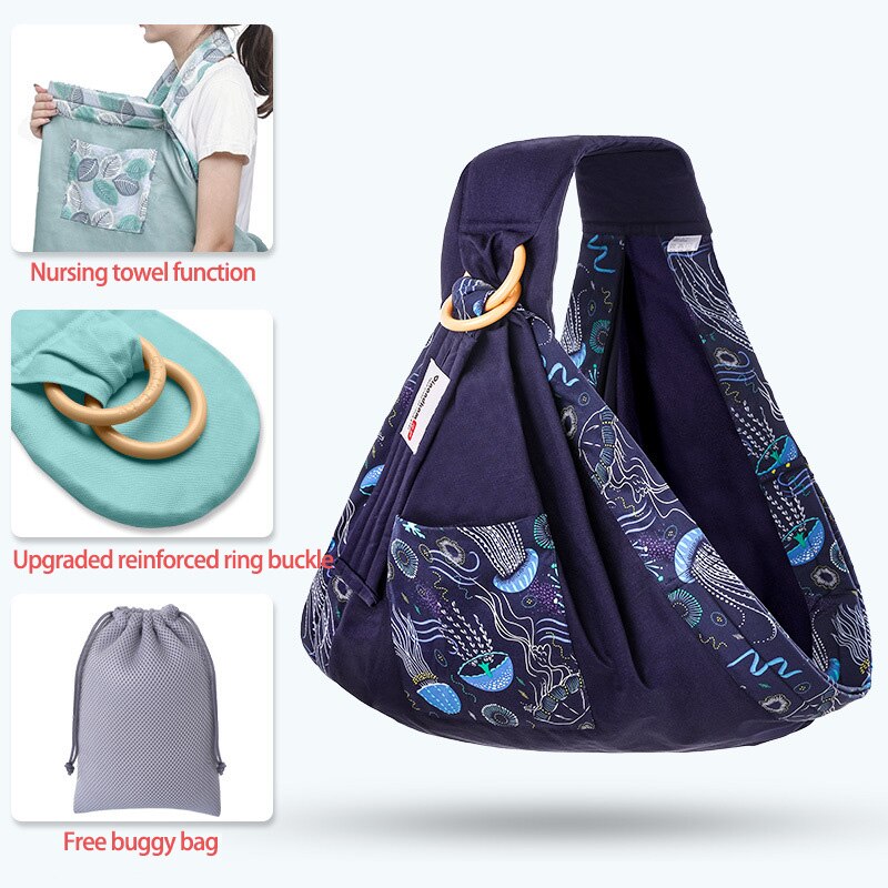Mesh Newborn Kangaroo Carrier with Nursing Cover – Dual Purpose