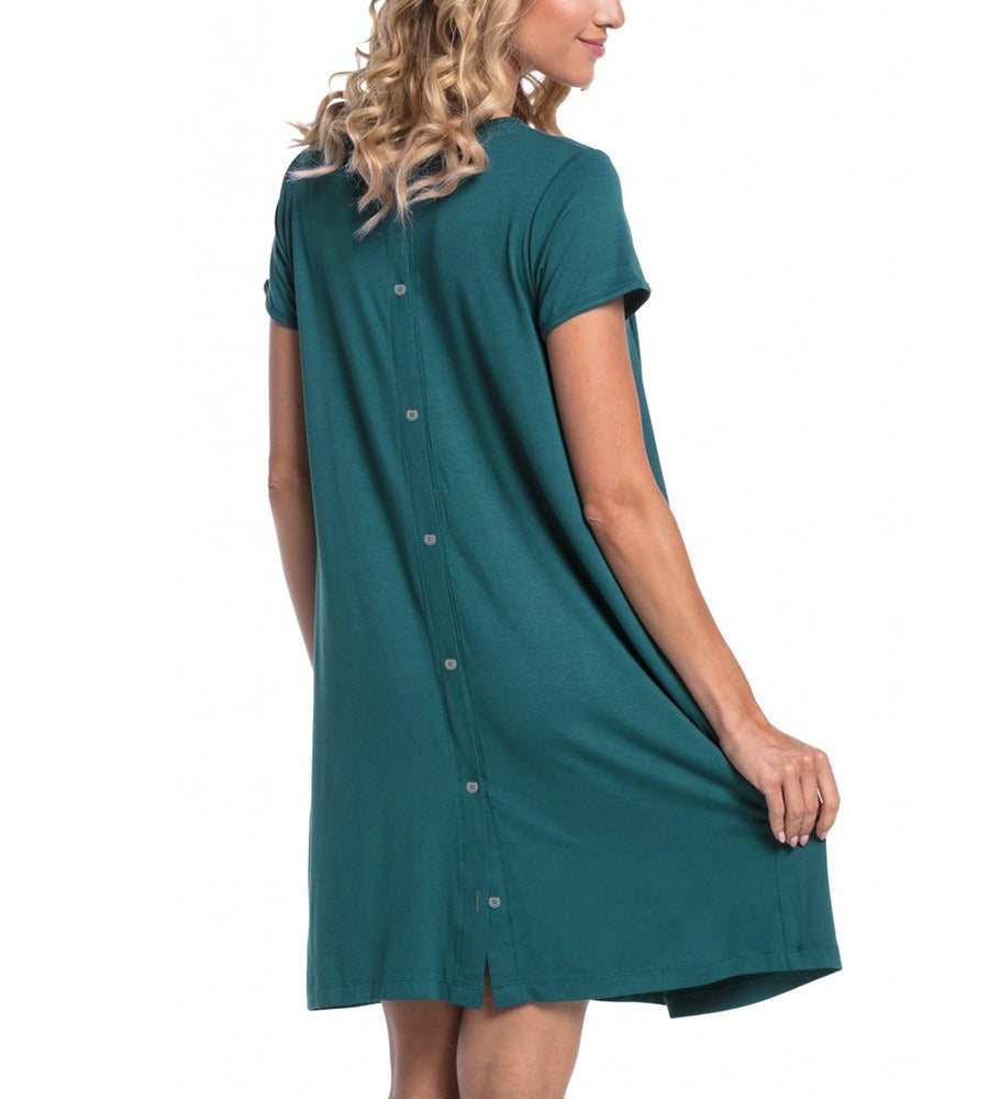 Maternity Hospital Gown – Short Sleeve Nursing Labour Dress