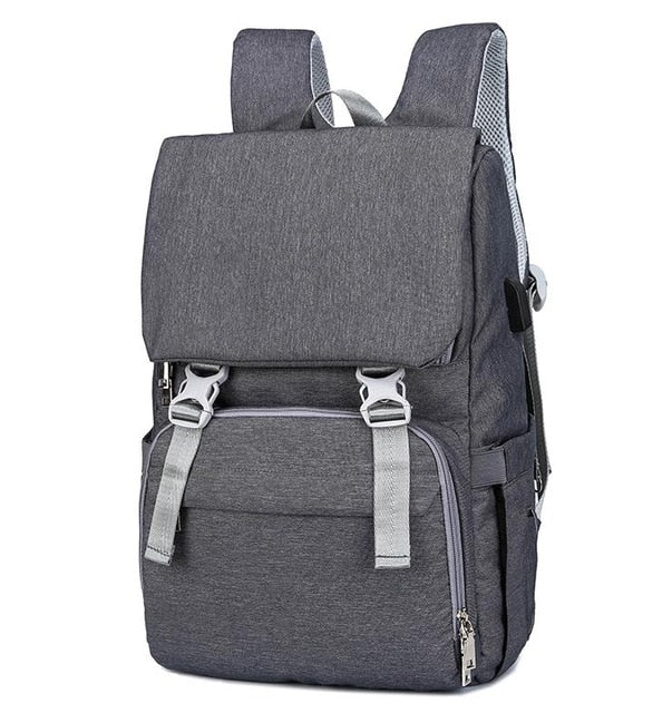 USB Diaper Backpack with Changing Mat – Large Maternity Nappy Bag