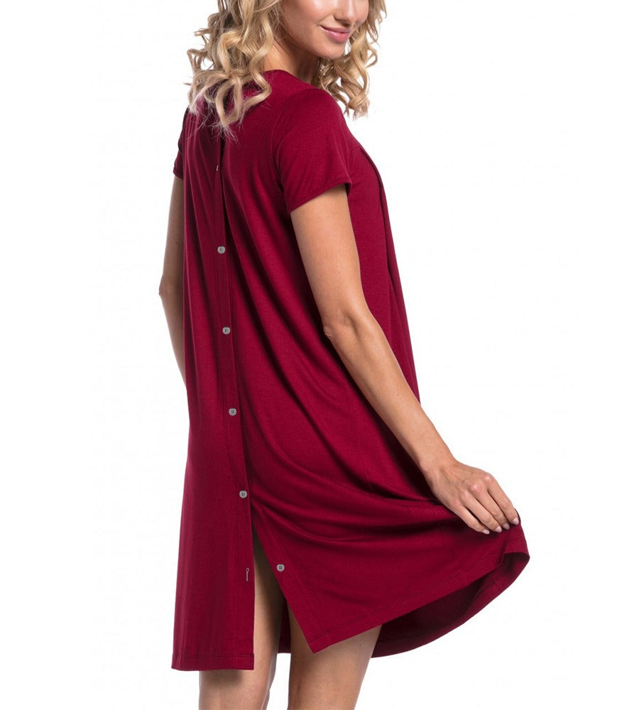 Maternity Hospital Gown – Short Sleeve Nursing Labour Dress