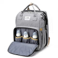 Foldable Diaper Bag Backpack with Baby Sleep Mat – Multi-Function