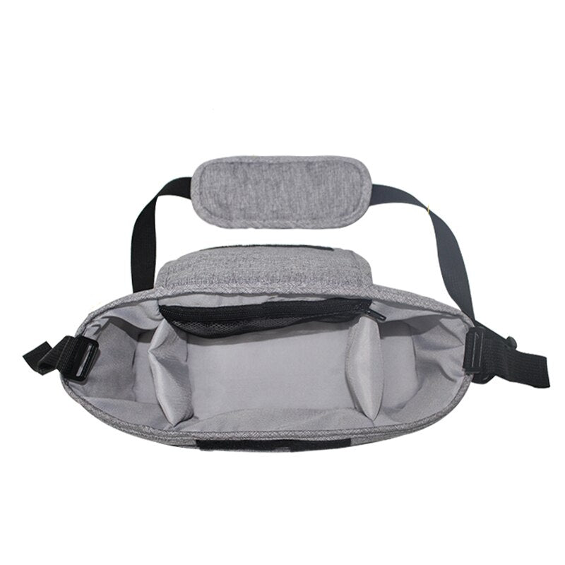 Stroller Organiser Bag – Cup Holder & Buggy Pram Accessory Bag