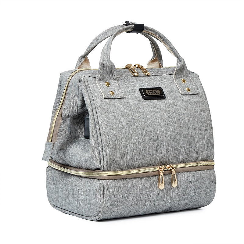 Insulated Fashion Diaper Backpack – Large Capacity Maternity Travel Bag